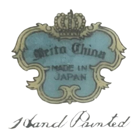 Vintage Meito China Arbor 6.5" Hand Painted Bread & Butter Plates Japan Set Of 8 - Picture 4 of 6